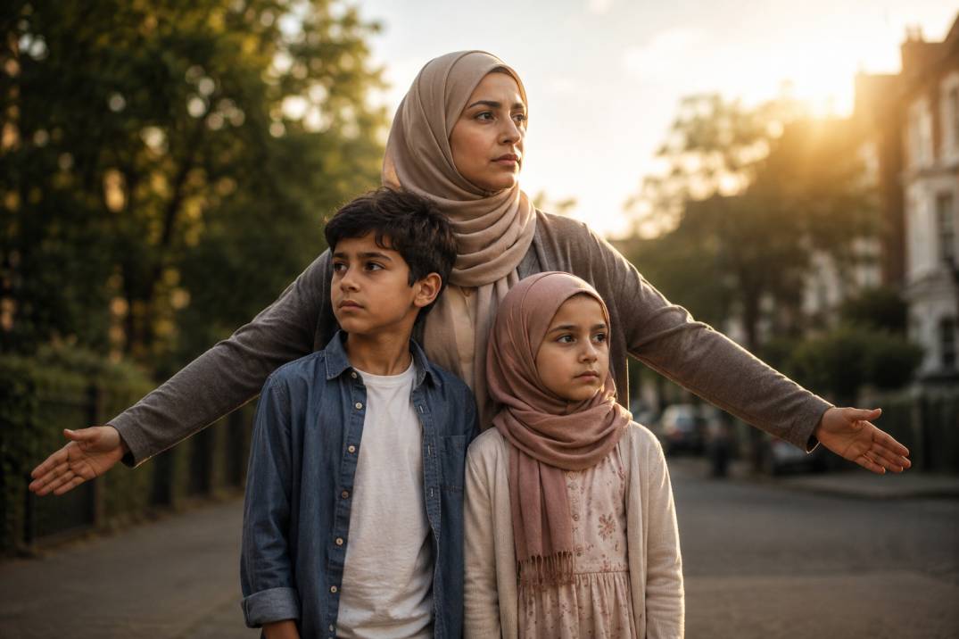 Muslim parents guiding their child to build a confident, lasting Islamic identity
