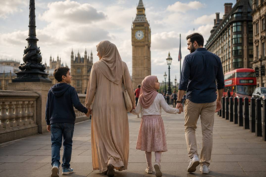 Muslim family raising confident children while living in a non-Muslim country
