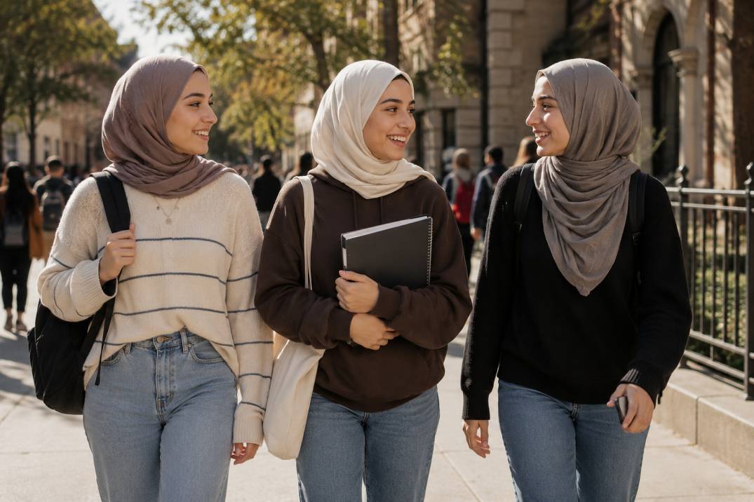 Muslim teenager growing in faith and independence, supported by parents and good companions in the autonomy years