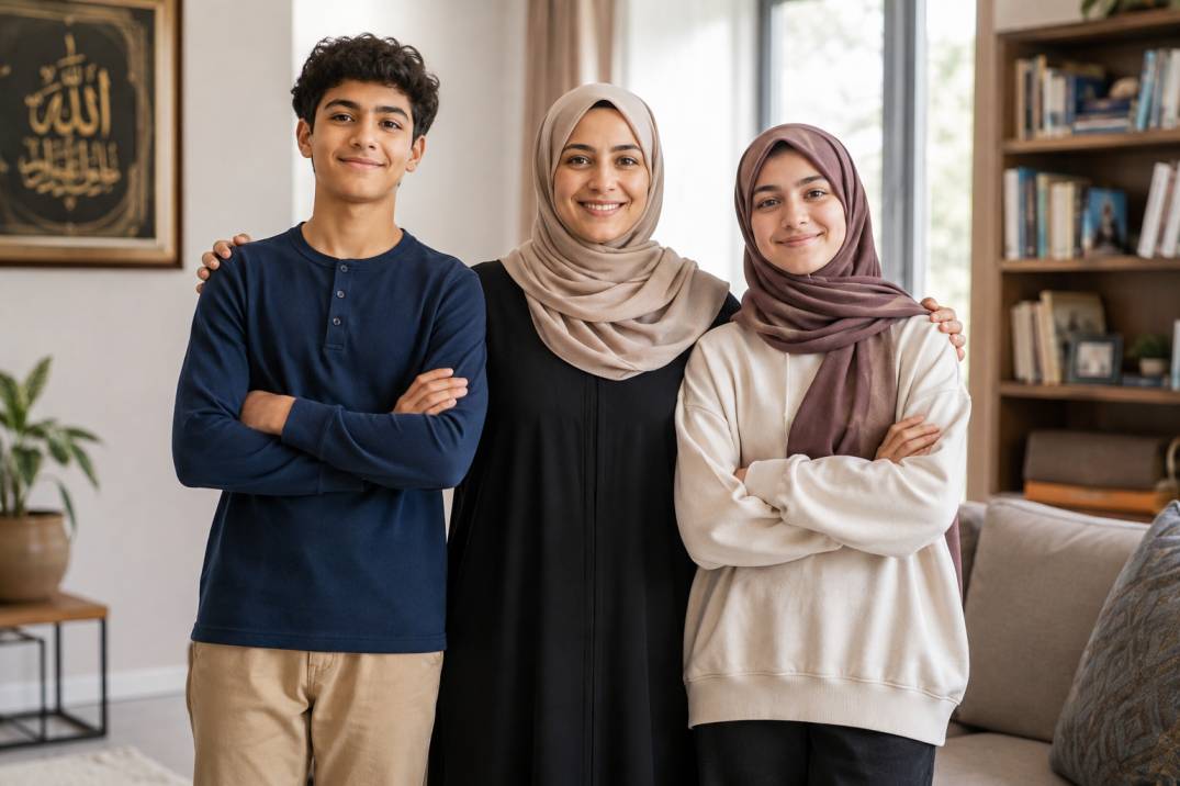 Muslim teenager confidently studying the Qur'an — building a strong Islamic identity at ages 11 to 14
