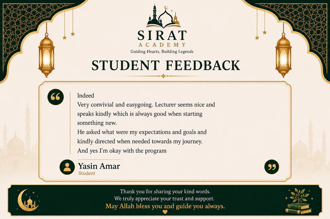 Student review - Sirat Academy parent testimonial