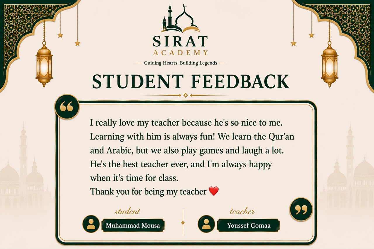 Student review - Sirat Academy parent testimonial